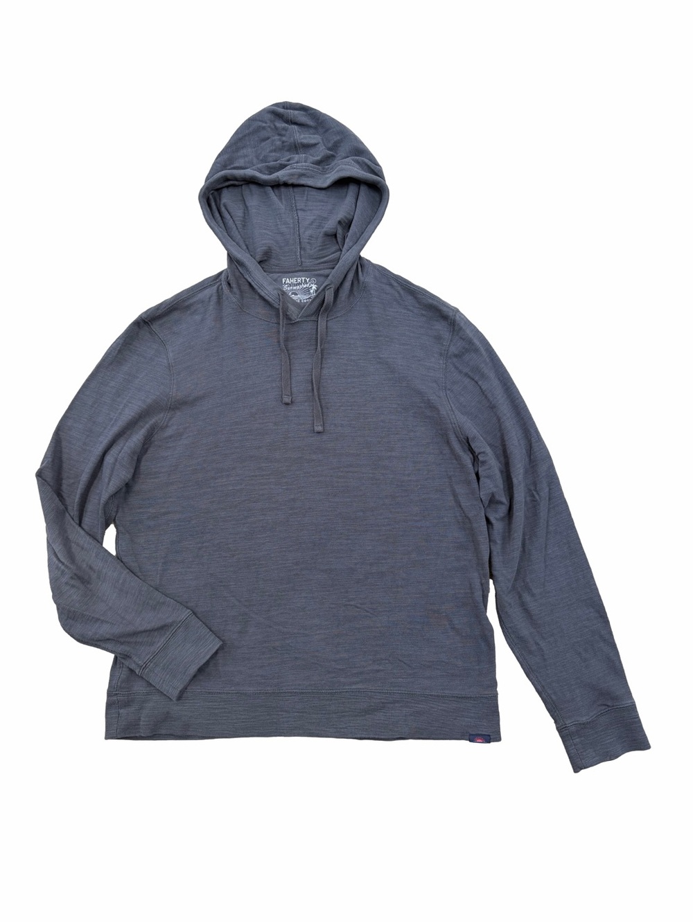 Faherty Men’s Size Large Sunwashed Organic Midweight Casual Hoodie Blue Nights